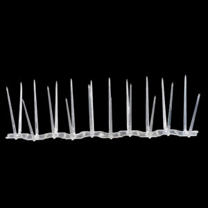 ProNet® Bird Spikes Pigeon Control Spikes, Polycarbonate Transparent 2 Row