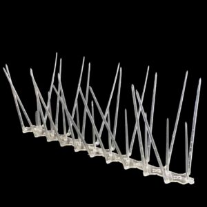 ProNet® Bird Spikes Pigeon Control Spikes, Polycarbonate Transparent 3 Row