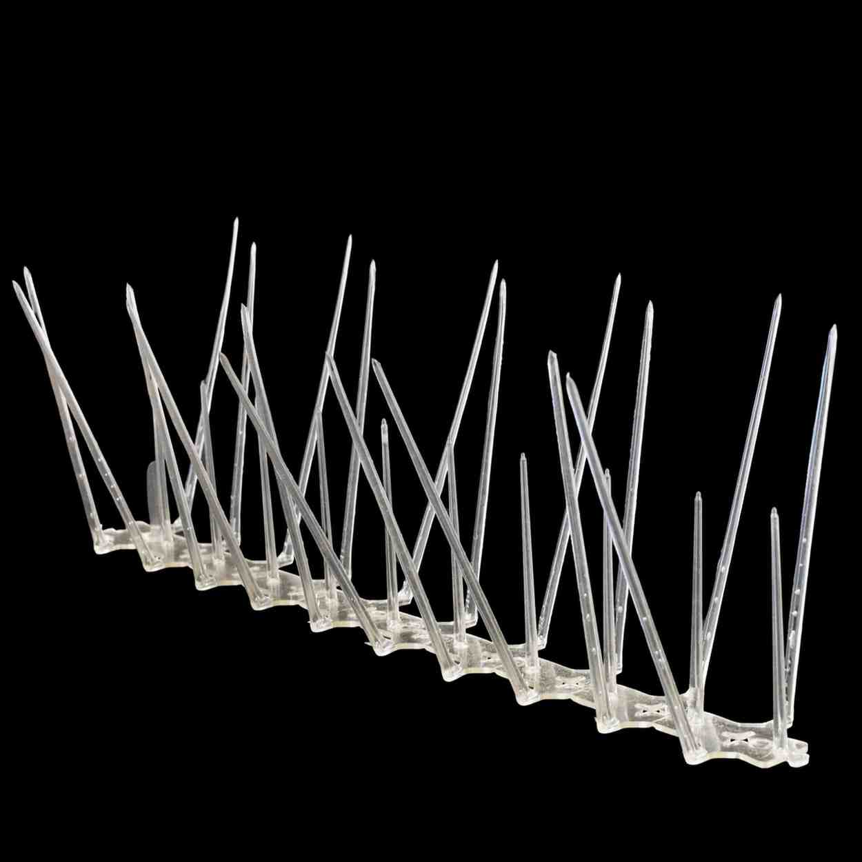 ProNet® Bird Spikes Pigeon Control Spikes, Polycarbonate Transparent 3 Row