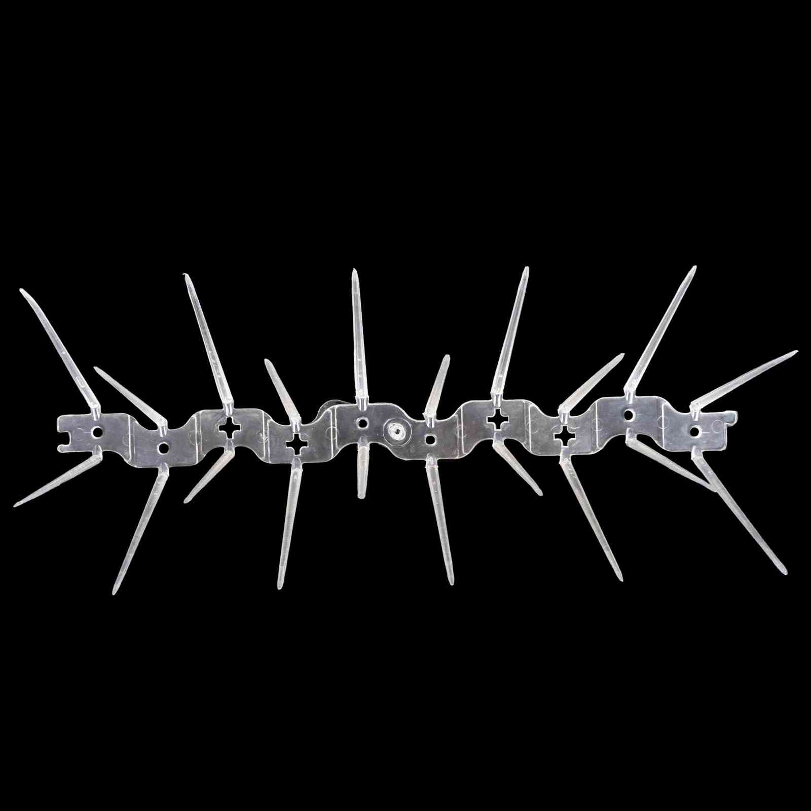 ProNet® Premium Bird Spikes Pigeon Control Spikes, Polycarbonate Transparent 2 Row