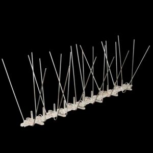 ProNet® Stainless Steel Bird Spikes Pigeon Control Spikes, Polycarbonate Base