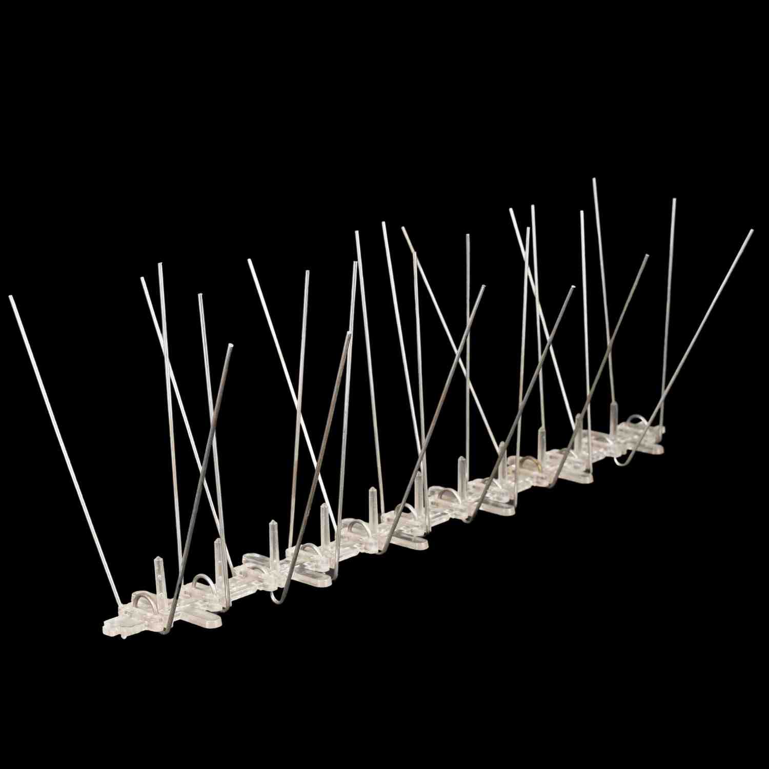 ProNet® Stainless Steel Bird Spikes Pigeon Control Spikes, Polycarbonate Base