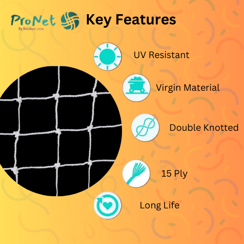 ProNet® HDPE Bird Net , Pigeon Net for Balcony , Pigeon Net , Balcony Bird Net 25 MM Mesh with Border - Image 7